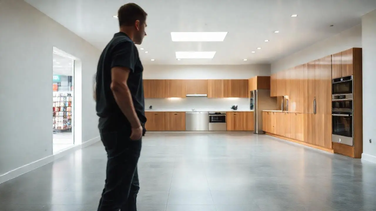 Cocina moderna, espaciosa y luminosa
