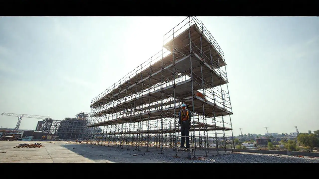 Construcción industrial, amplia y ligeramente difusa