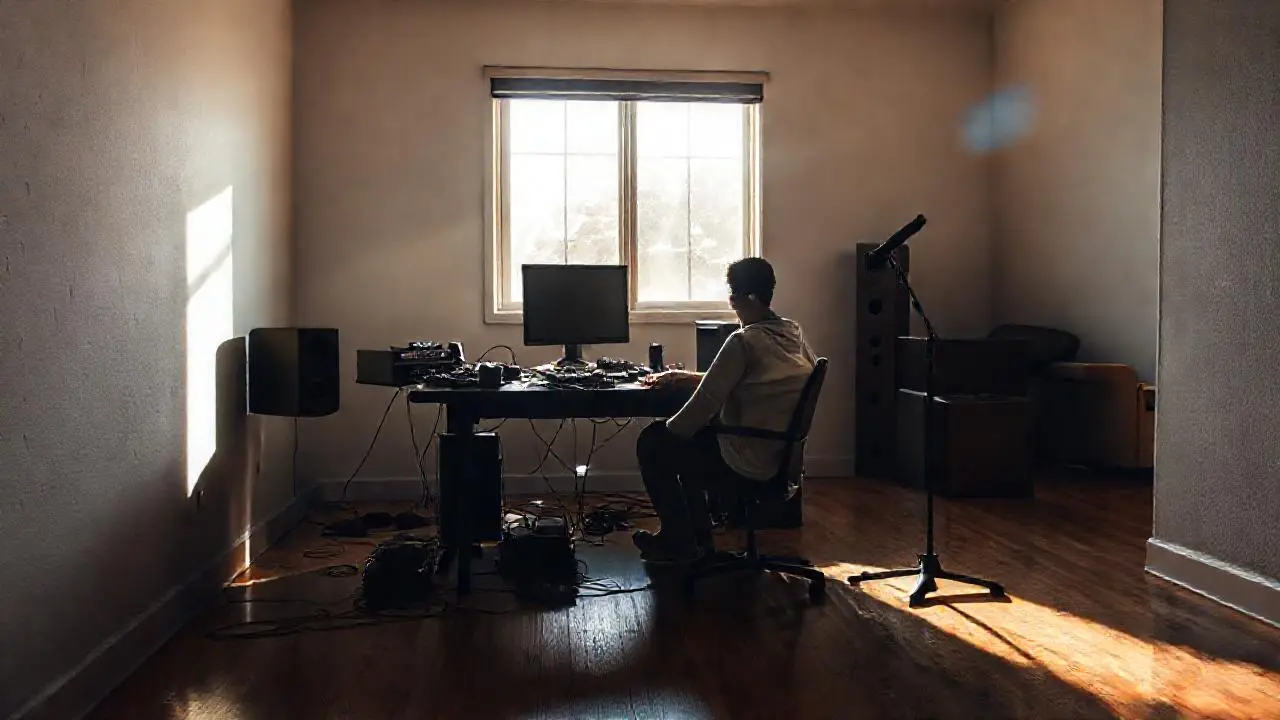 Escena tranquila de trabajo en un escritorio