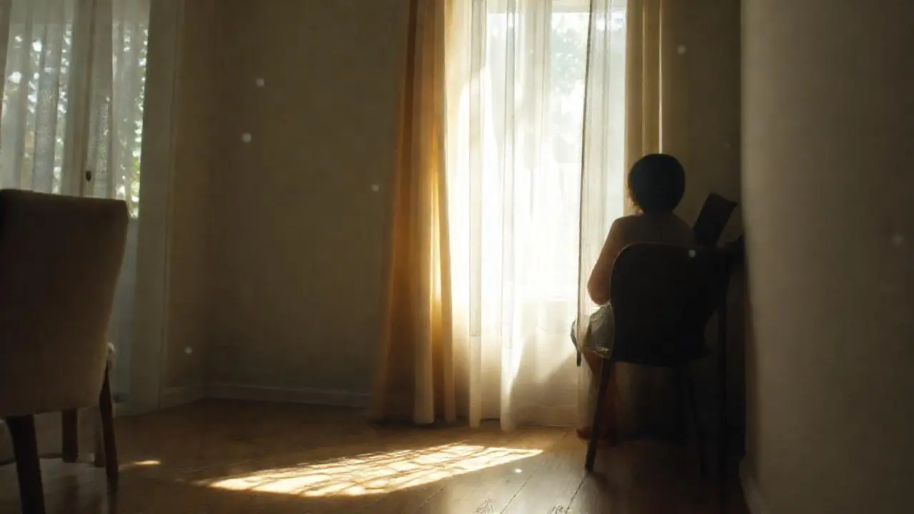 Tranquila escena doméstica, llena de luz natural