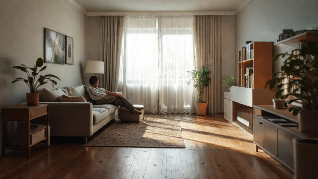 Ambiente cálido y tranquilo en un salón