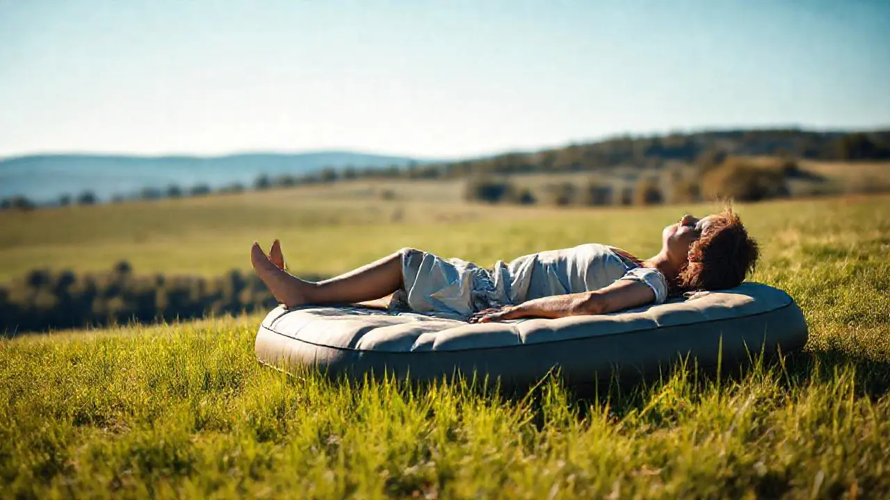 Paz serena en un campo soleado