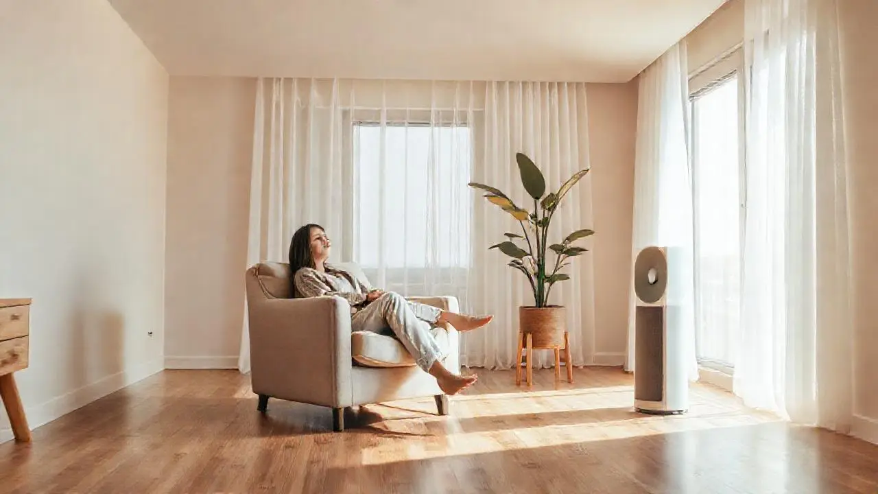 Ambiente tranquilo y luminoso, interior hogareño