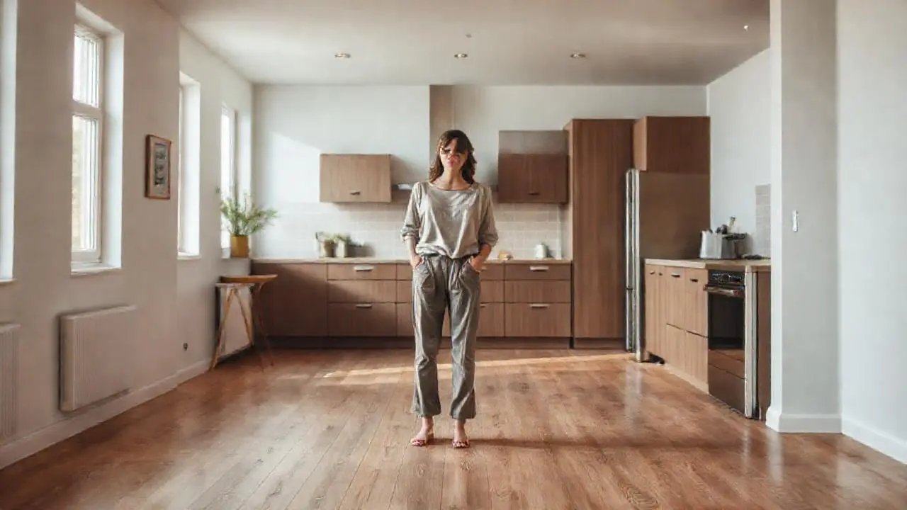 Cocina moderna, luminosa y acogedora