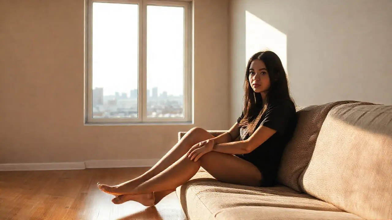 Interior tranquilo, luz suave y femenina