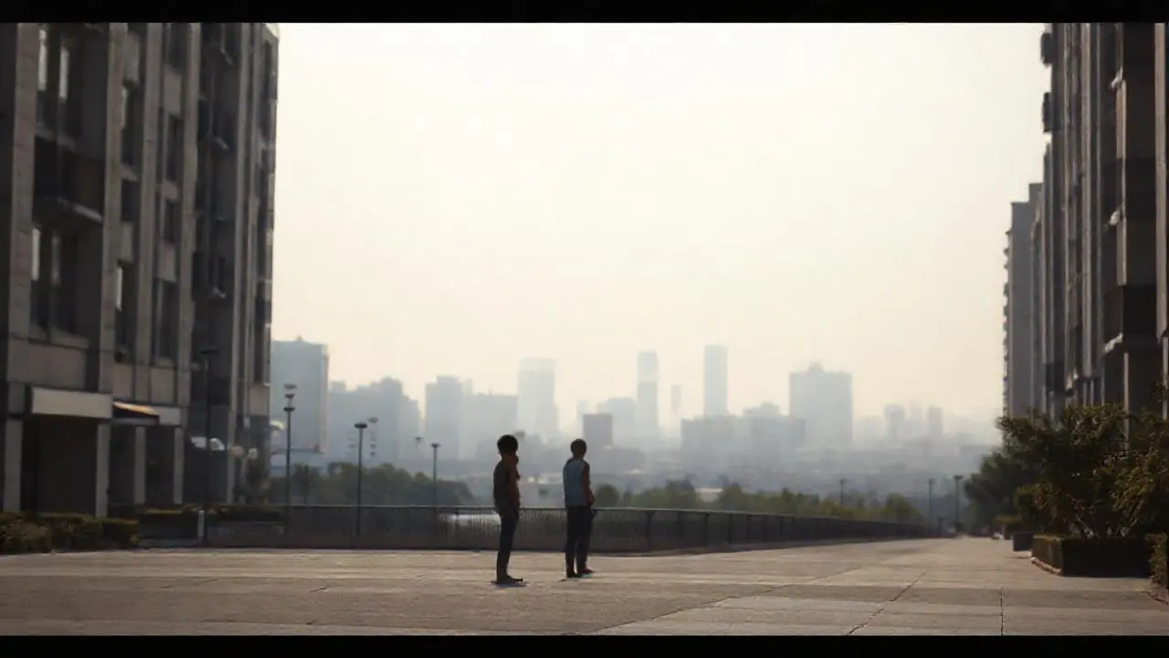 Escena urbana realista, suave y silenciosa