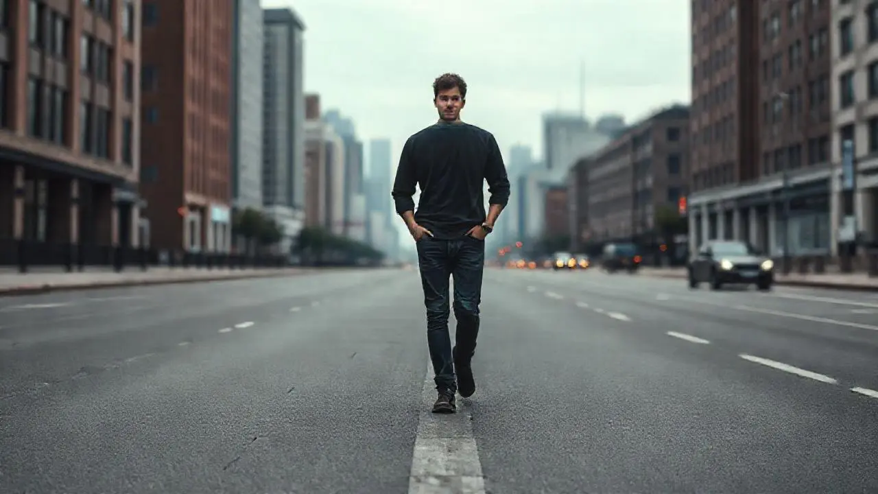 Calle urbana, realista, suave y difusa