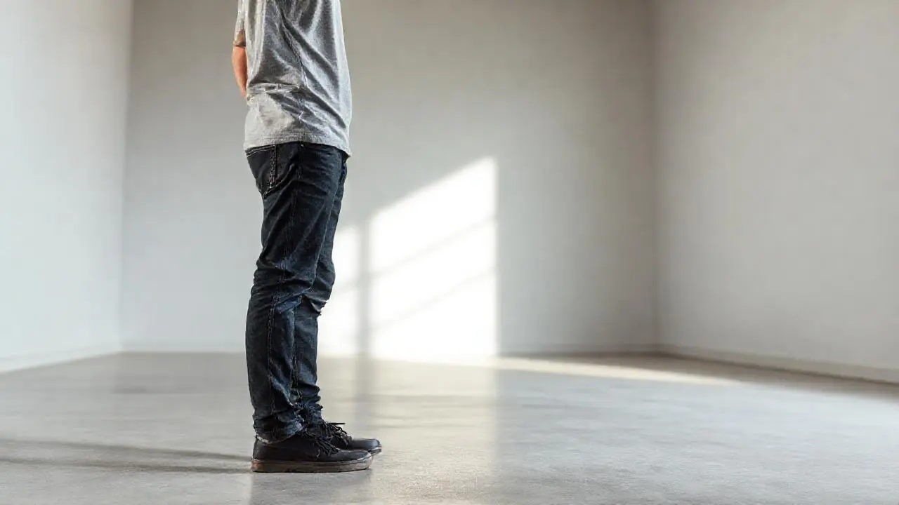 Estudio minimalista con luz suave y natural