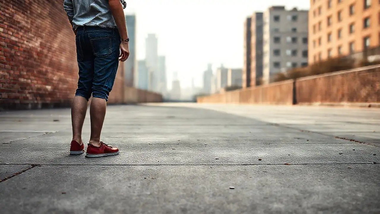 Una persona en un entorno urbano relajado