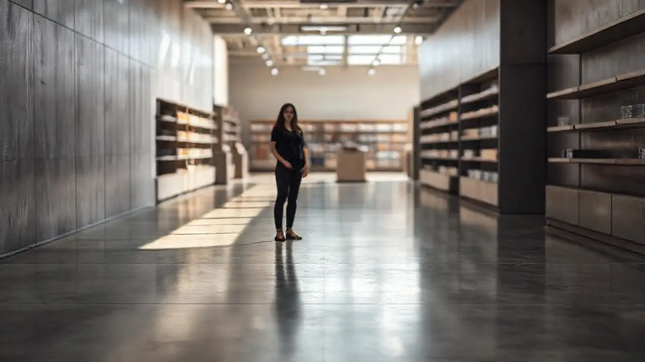 Ambiente comercial suave, moderno y realista