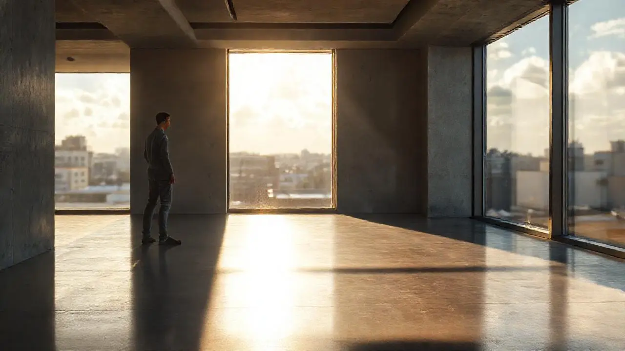 Luz suave ilumina un espacio moderno