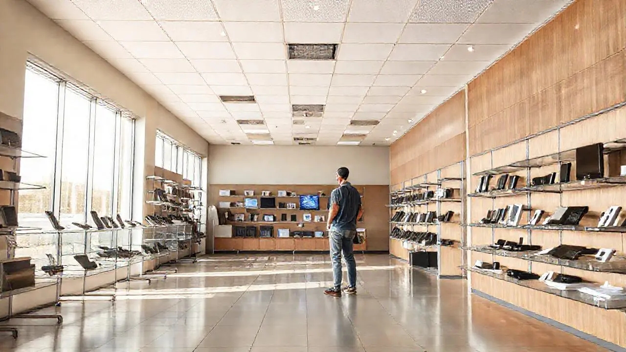Tienda moderna, luminosa y ordenada