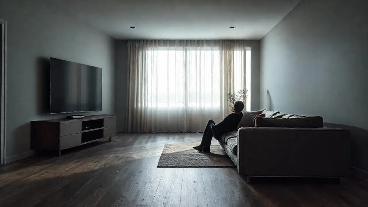 Salón moderno, tranquilo y luminoso