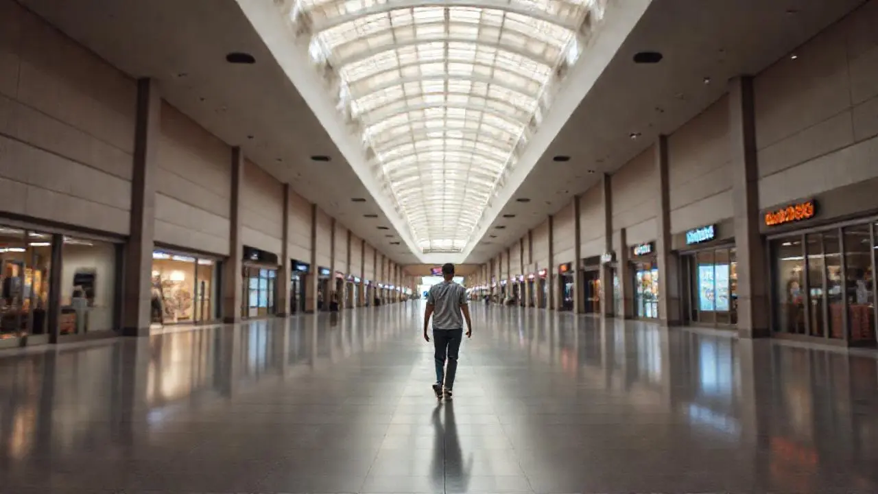 Amplio espacio comercial con luz suave