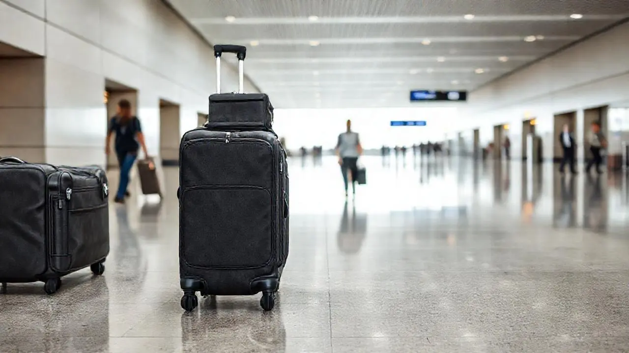 Viaje tranquilo en un aeropuerto espacioso