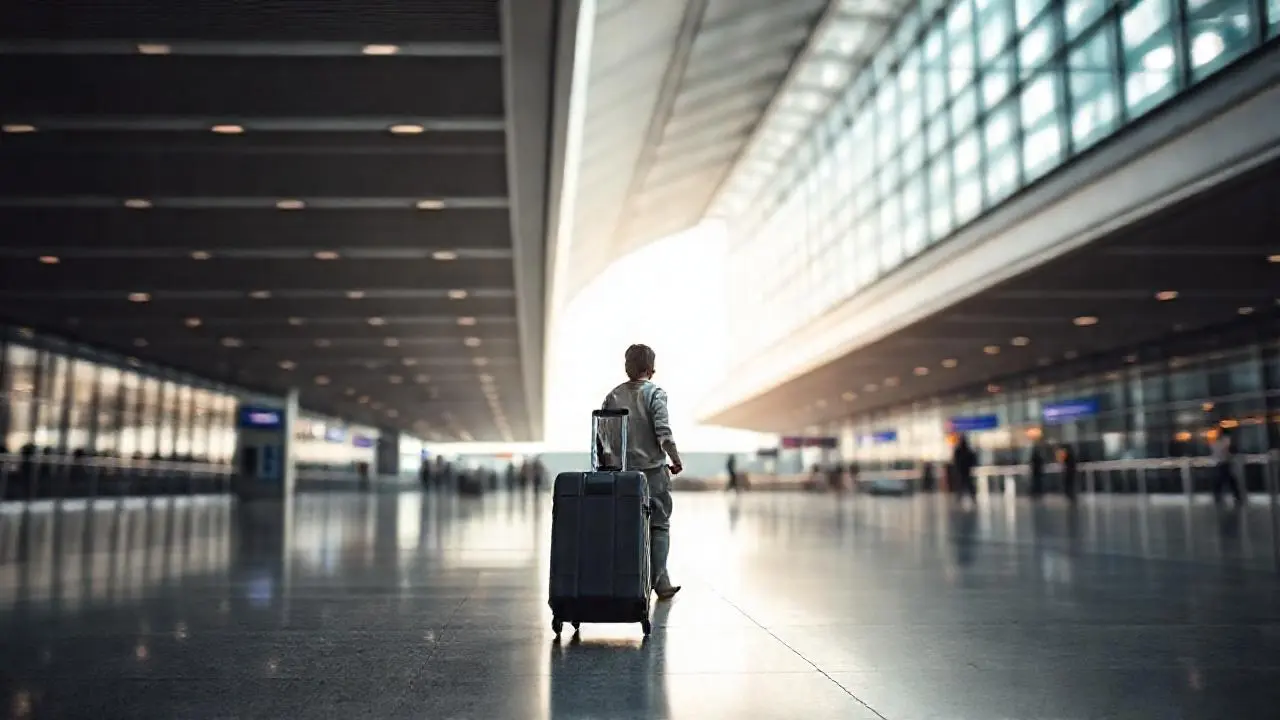 Tranquilidad en un aeropuerto moderno y espacioso