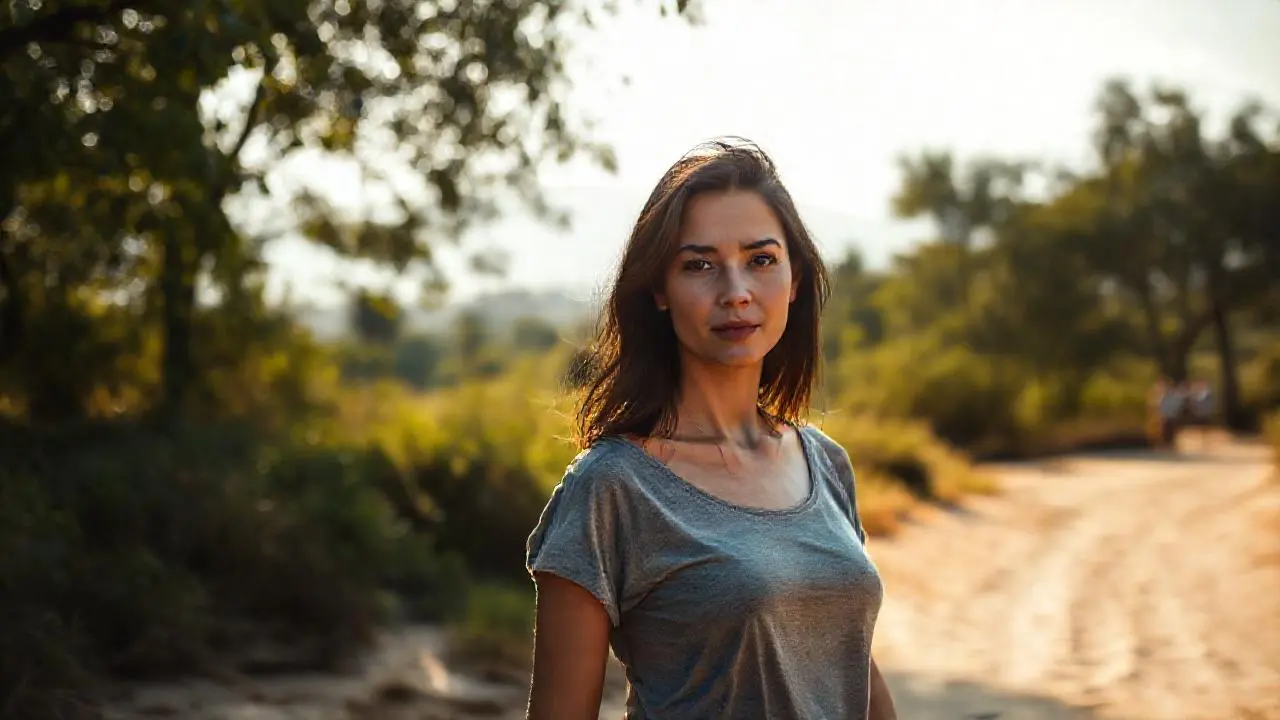 Escena natural, serena y realista