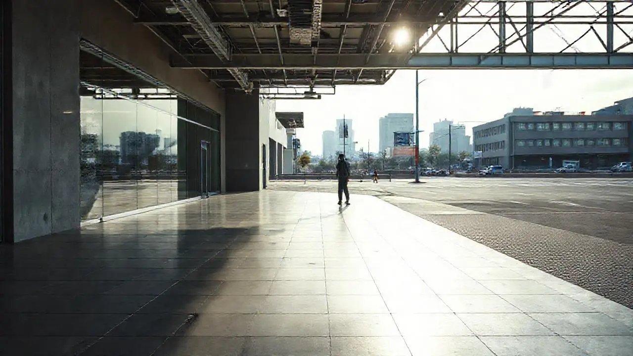 Espacio urbano amplio, diurno y realista