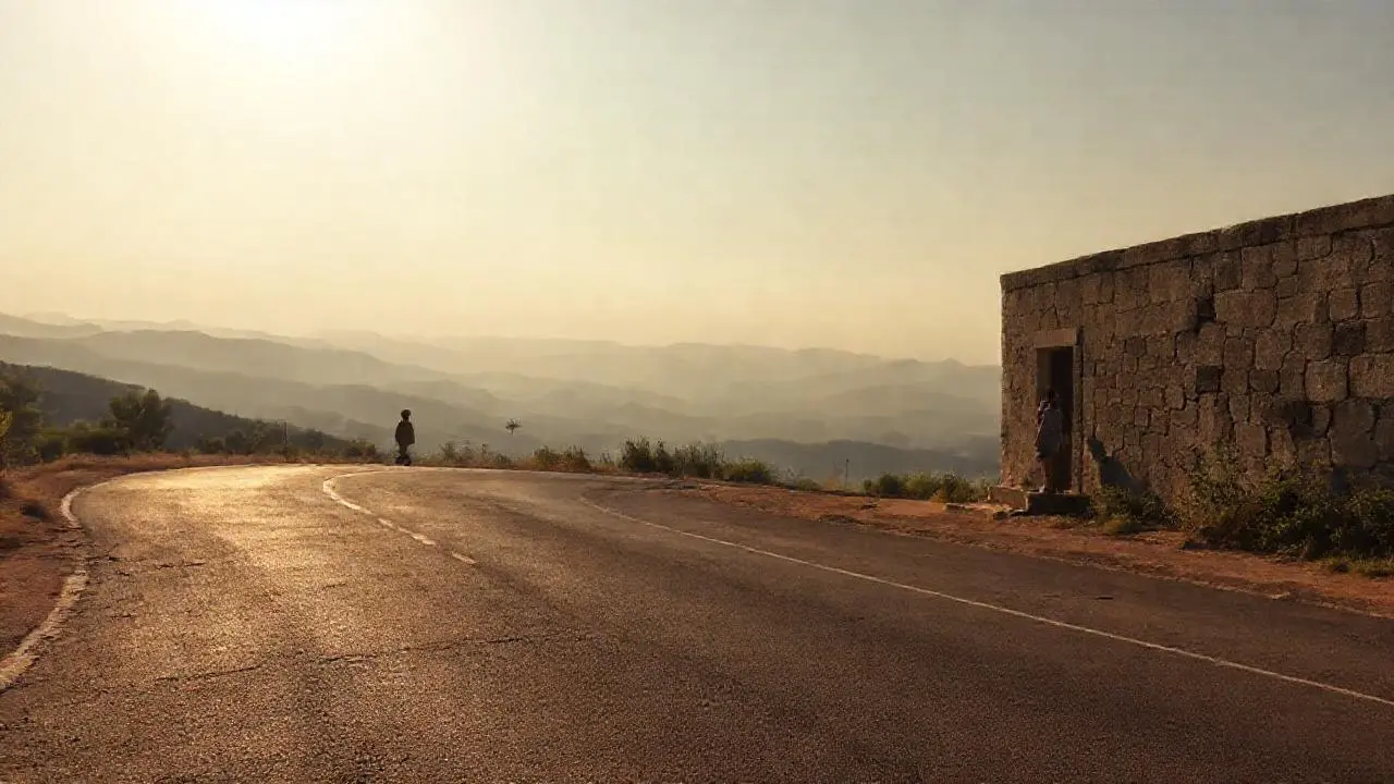 Paisaje sereno, amplio y realista