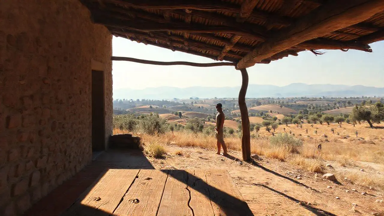 Paz rural, luz cálida y atardecer sereno