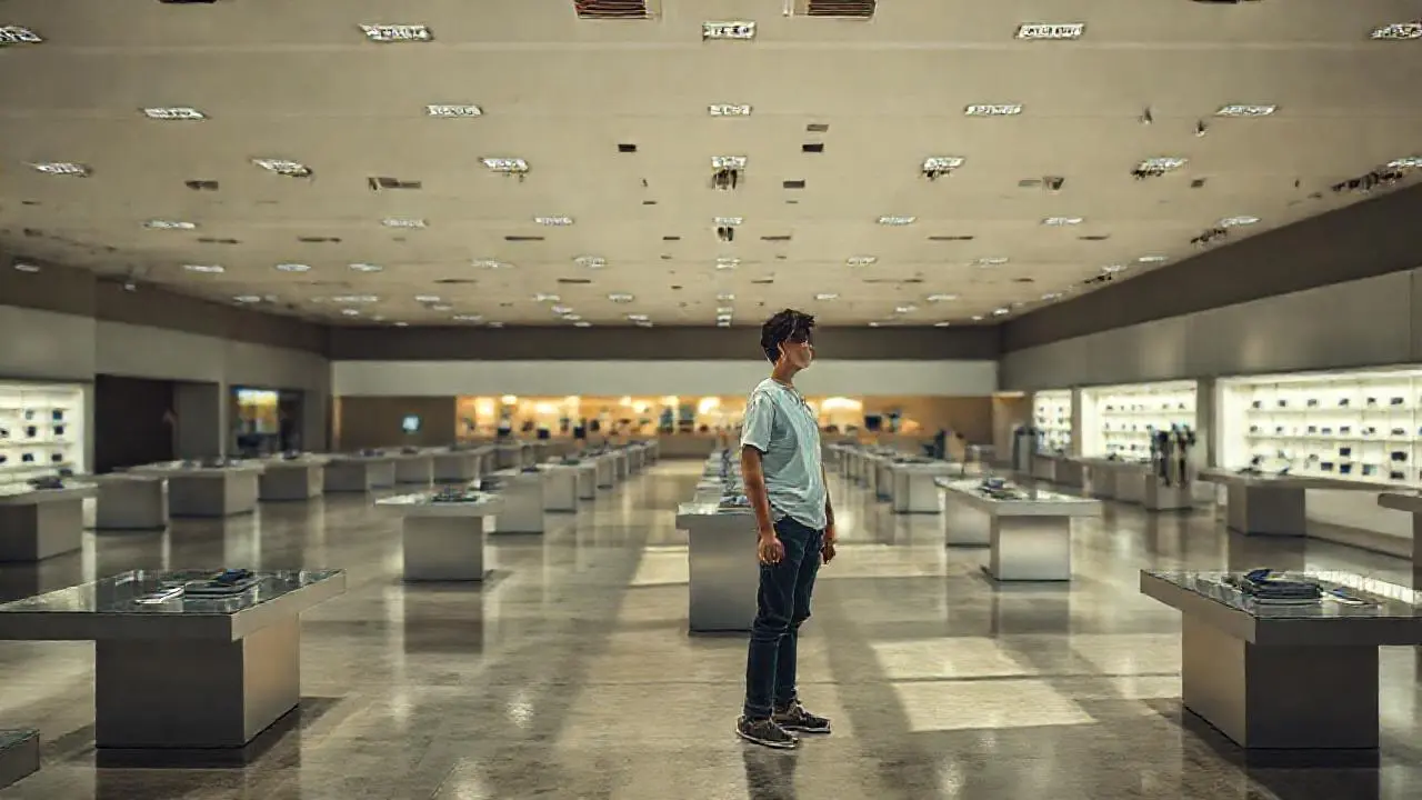 Espacio comercial moderno, luminoso y sereno
