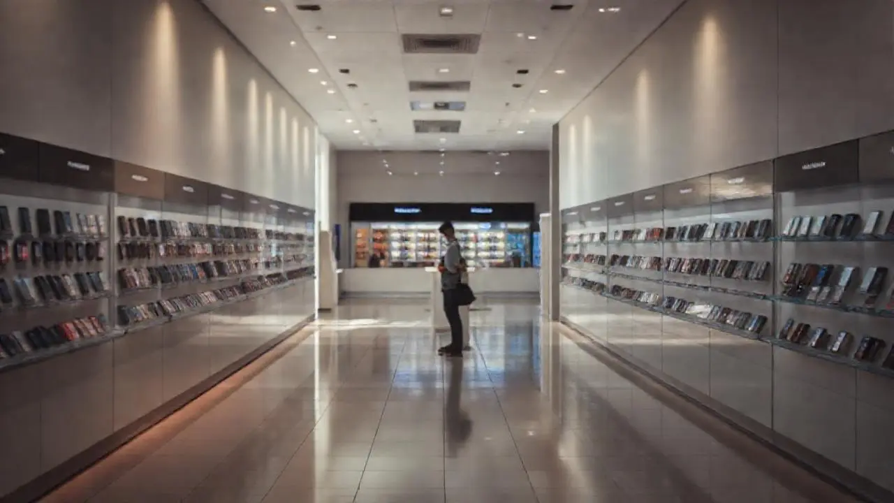 Tienda moderna, luminosa y tranquila