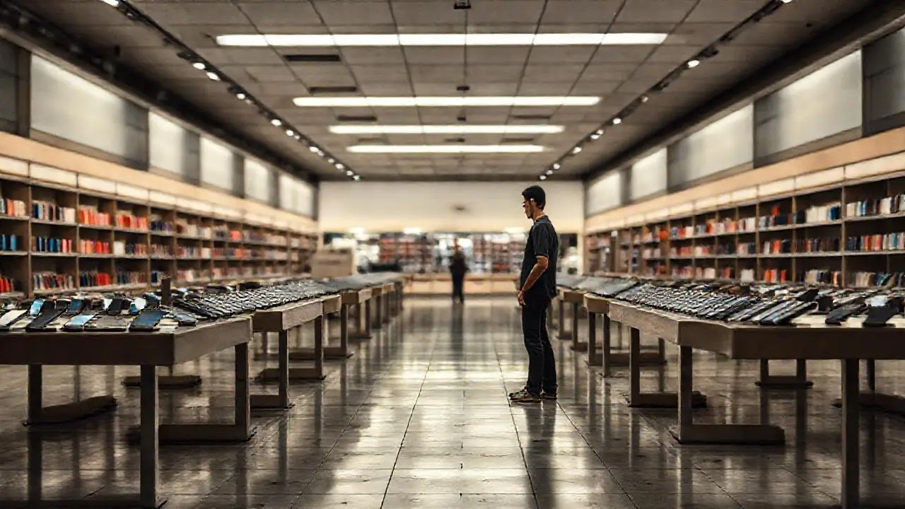 Tienda espaciosa y serena, con luz suave