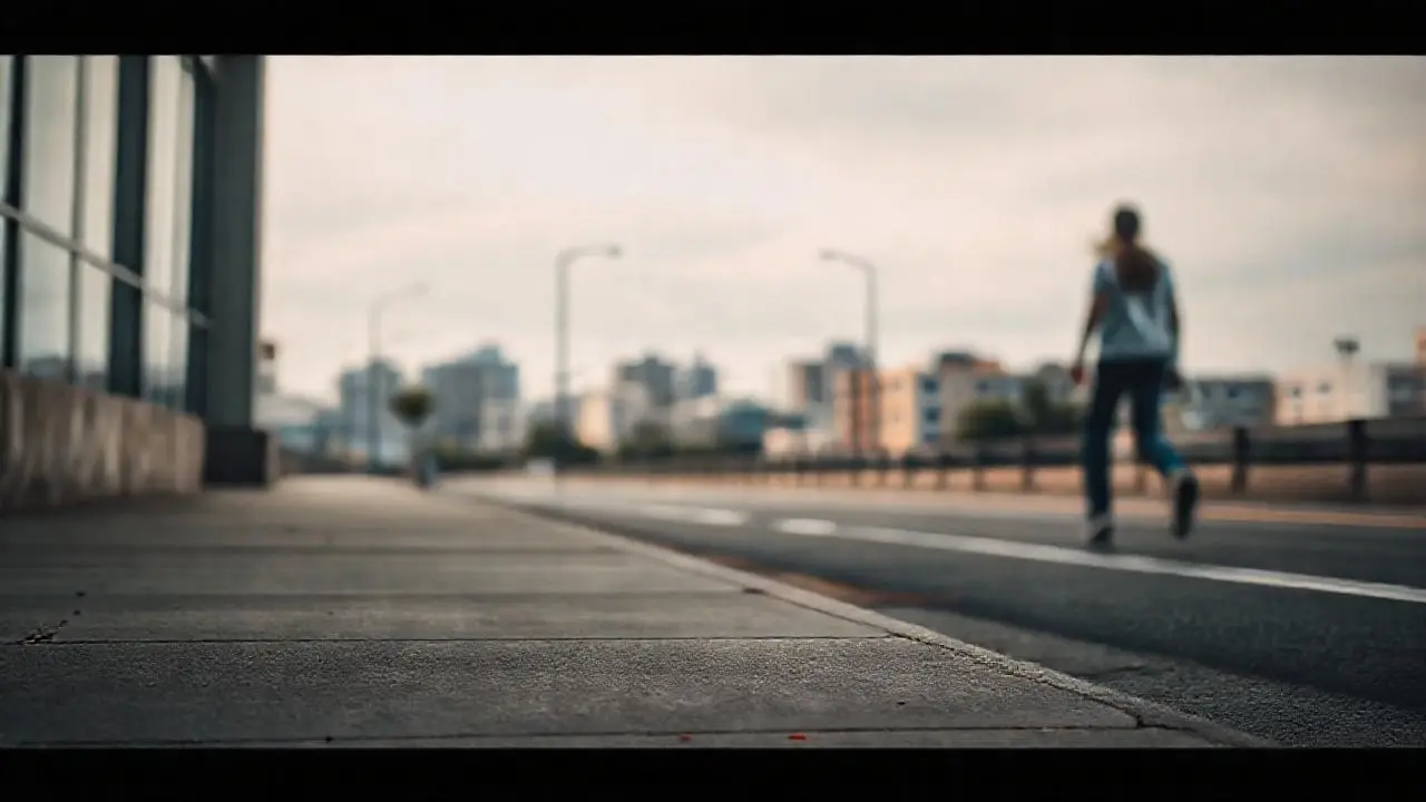 Escena urbana, tranquila y ligeramente borrosa