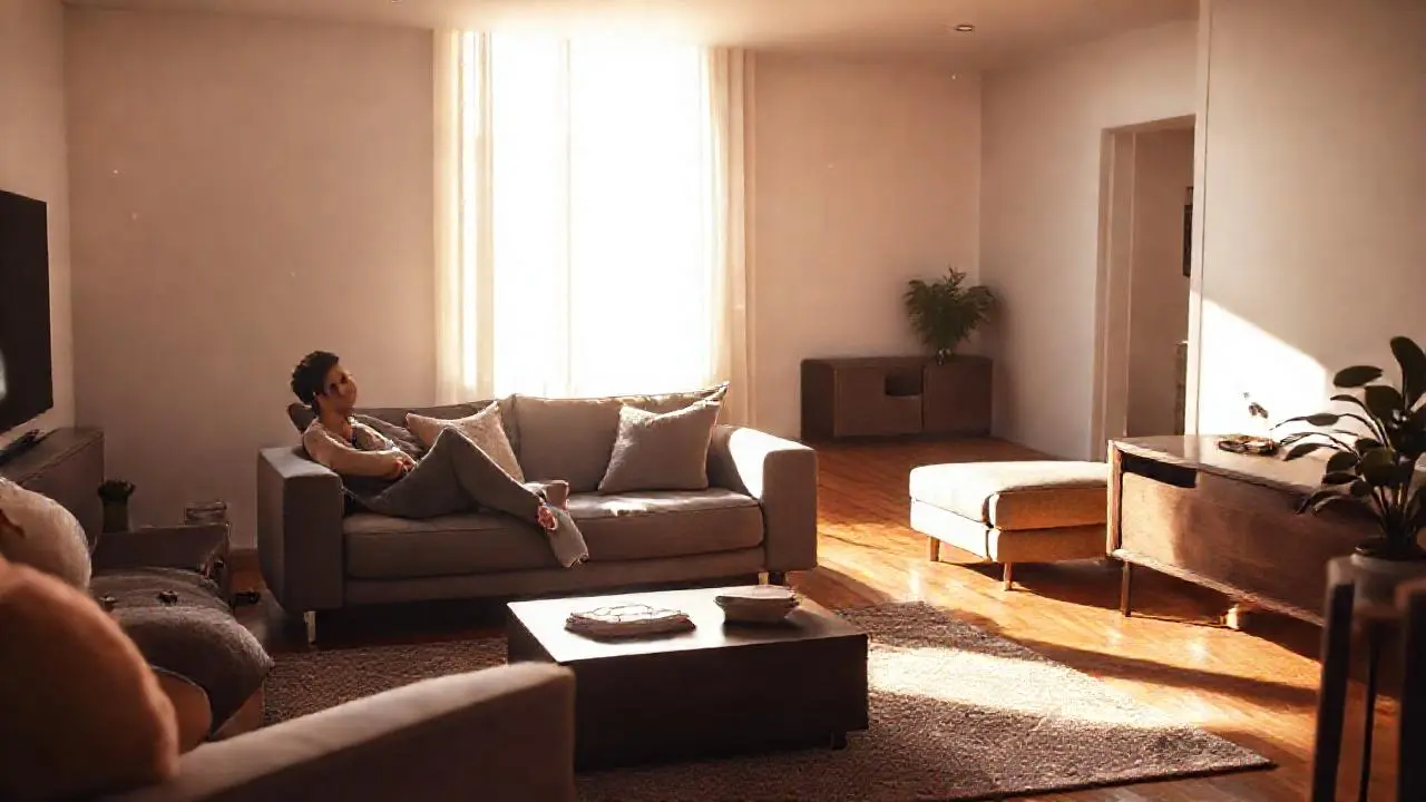 Un hogar cálido y relajado, lleno de luz