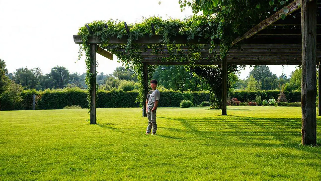 Escena tranquila al aire libre, luz suave
