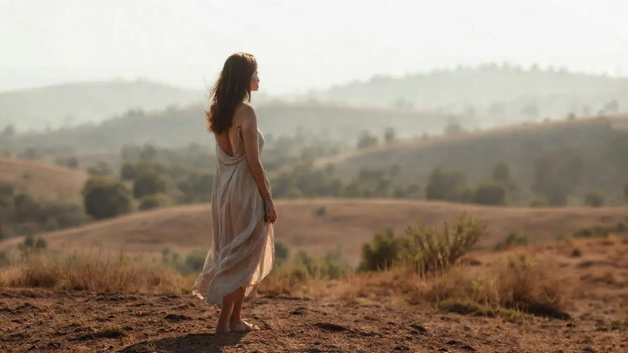 Escena natural serena y suavemente iluminada