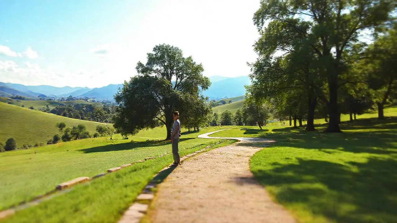 Paisaje sereno, natural y atmosférico