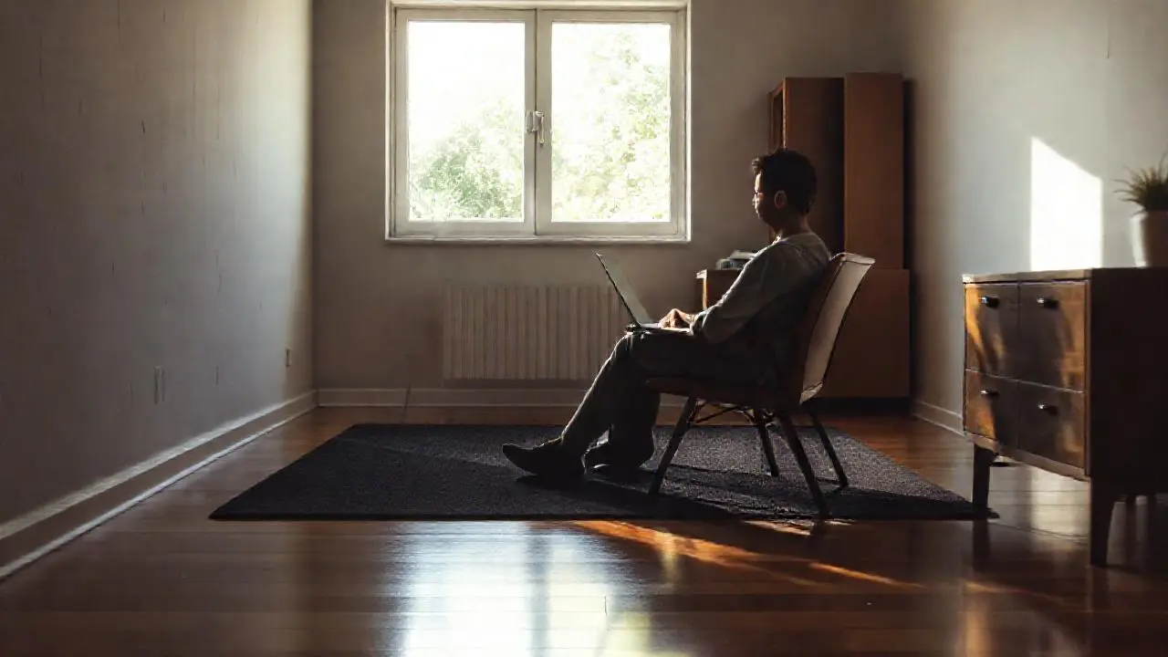 Ambiente tranquilo, luz suave, espacio habitable