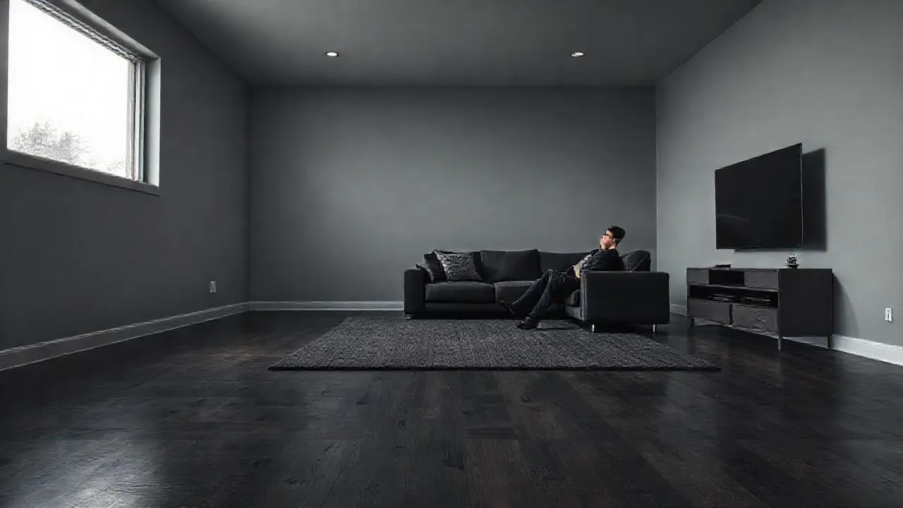 Sala moderna y tranquila, luz suave