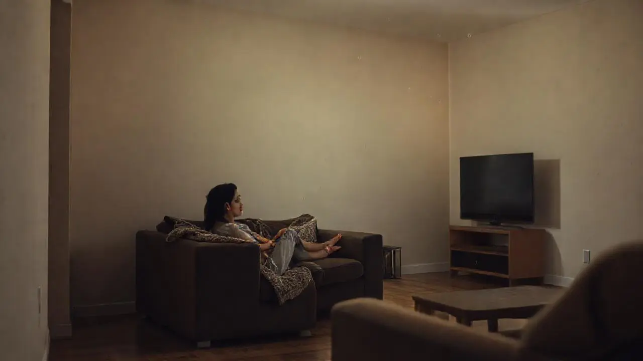 Tranquila escena hogareña, cálida y realista