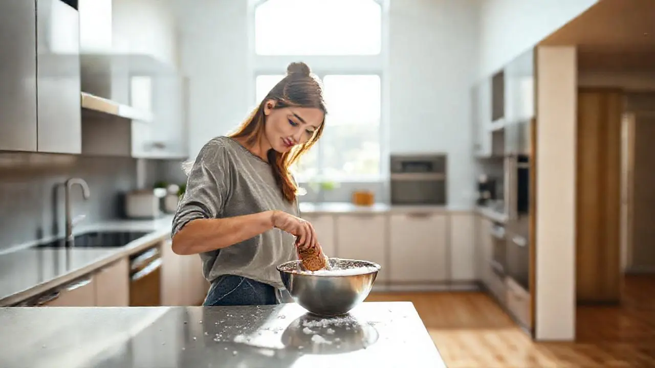 Cocina moderna, luz natural y ambiente tranquilo